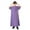 Purple, variant on QWIED Boys Robe Kids Arabic Thobe Short Sleeve Crew Neck Solid Color Teenage Carnival Party Gown Embroidered Robes Size 4-5