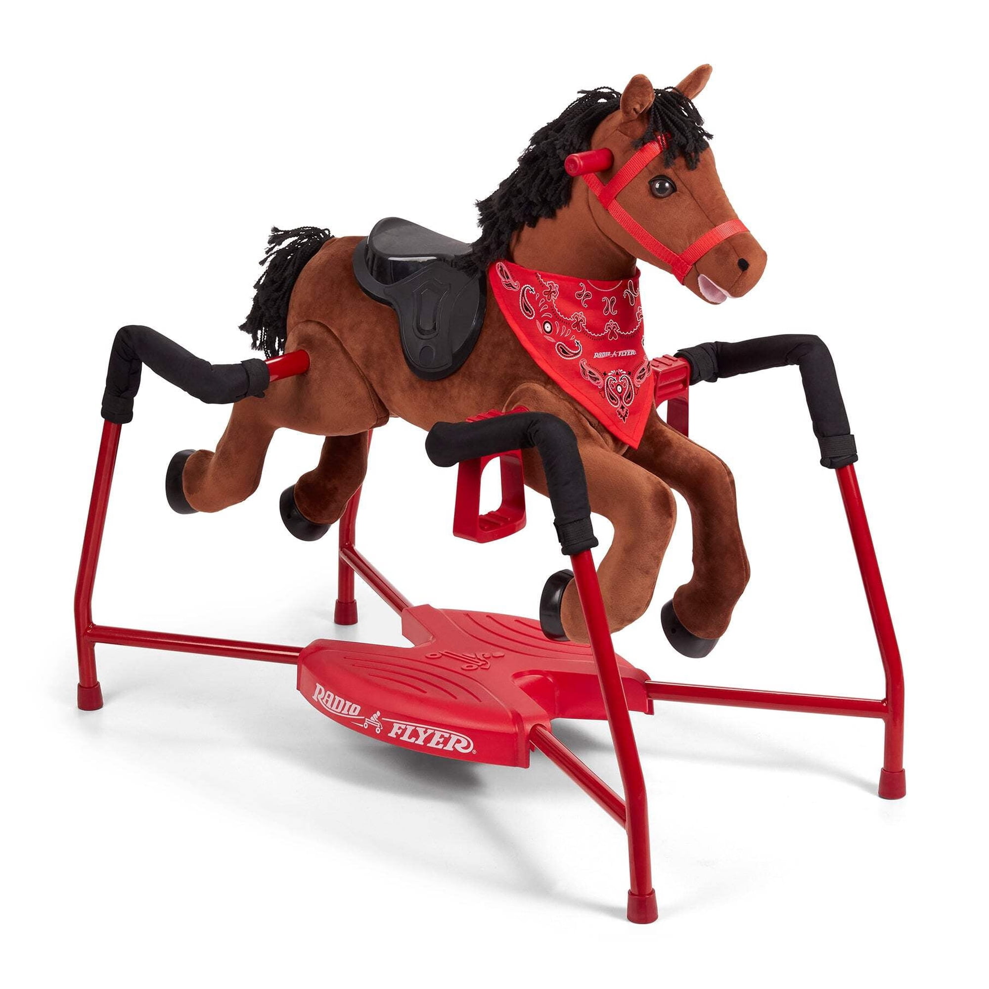 Radio Flyer Chestnut Plush Interactive Riding Horse Spring Ride-On, 1 Count