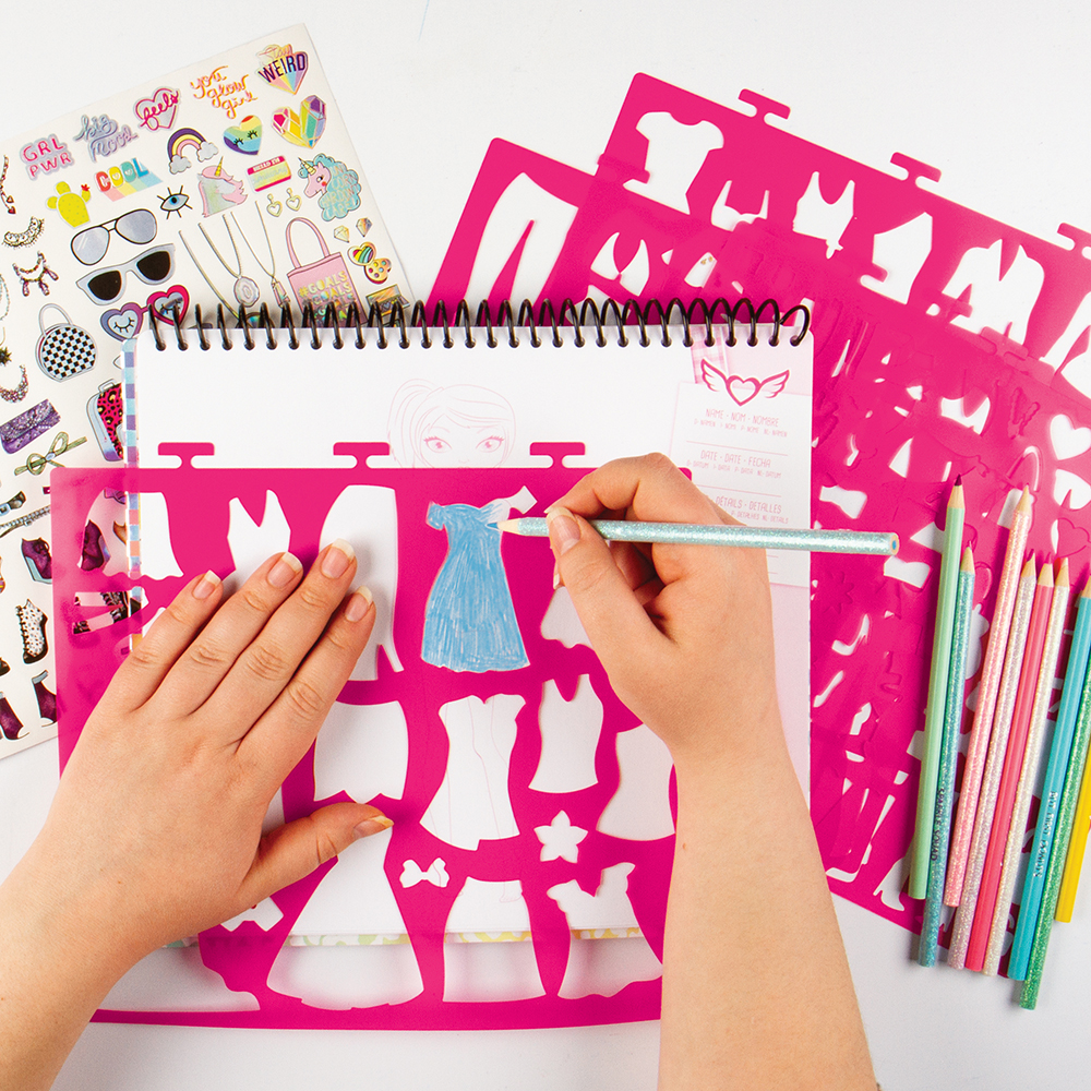 Fashion Angels Portfolio Sketch Pad with Stencils, 40 Pages photo 6