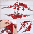 thumbnail image 6 of 2Pcs Ethnic Style Plum Blossom Embroidery Applique Patch Floral Embroidery Sewing on Patches Iron-On Decorative Applique, 6 of 7