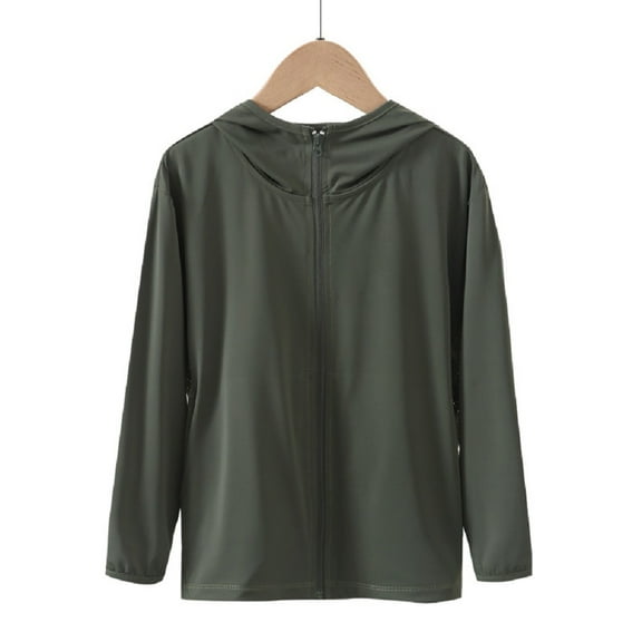 XBASW 4-15Y Boys Girls Sun Protection Jacket for Kids Teen Zip-Up Hoodie Toddler Sun Shirt Summer UPF50 Rashguard