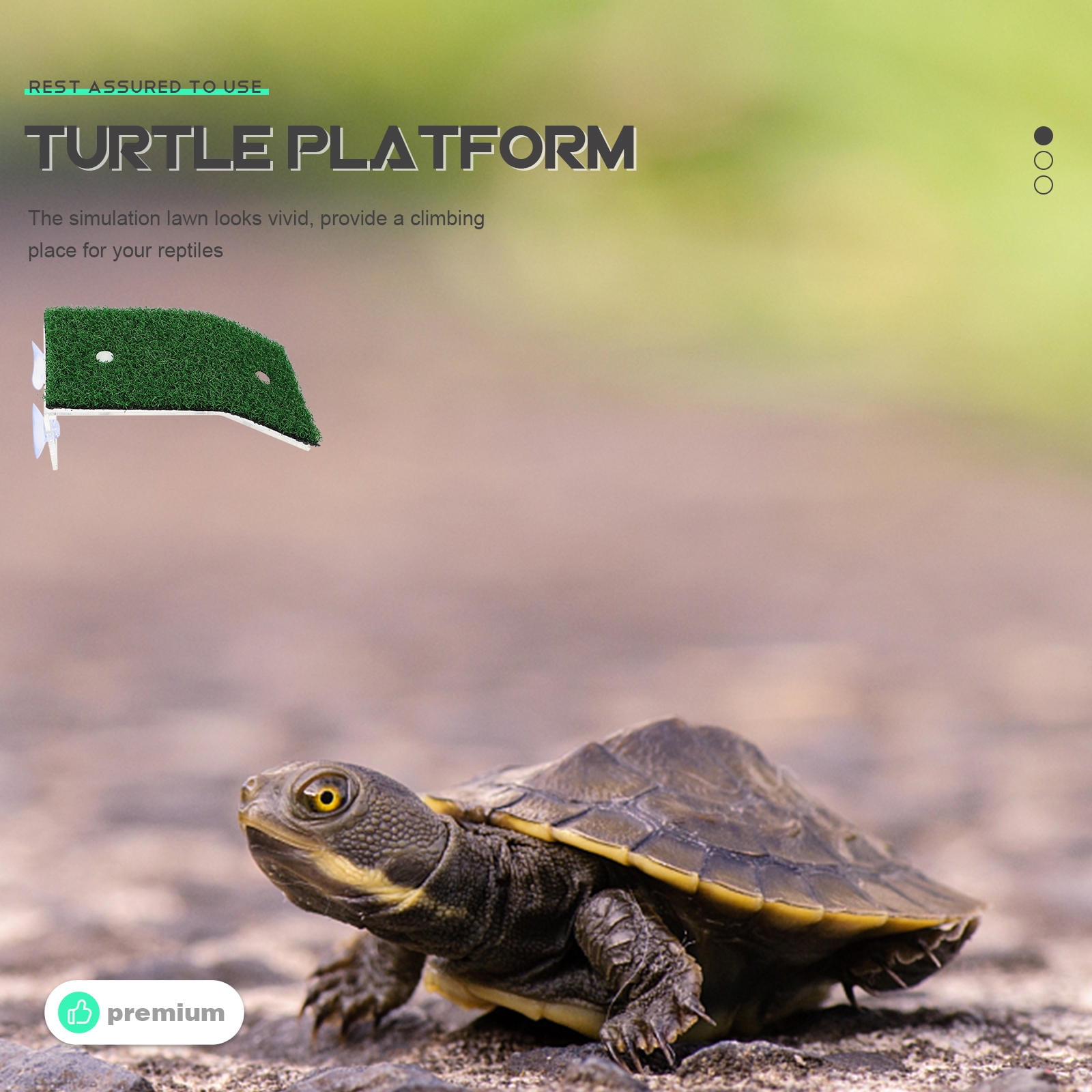 HONMEET Turtle Docks Turtle Platforms Acrylic 2Pcs