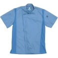 thumbnail image 2 of Chef Works Men's Springfield Chef Coat, Sky Blue Chef Jacket with Cool Vent Side Panels, Small, 2 of 6