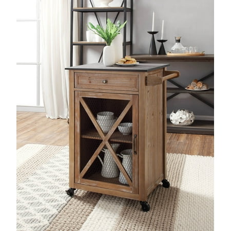 Ez Cart - Linon Plantation Kitchen Cart EZ Assembly