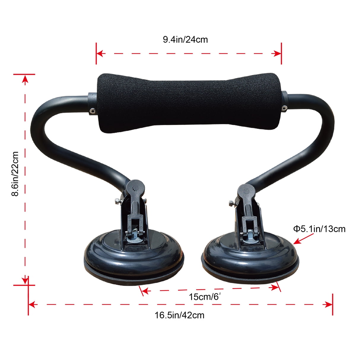 Kayak Roller Loader, Kayak Load Assist Roller Mount with Suction Cup for Car SUV - Black