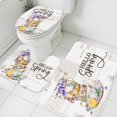 thumbnail image 3 of Hello Spring Bath Mat 3 Piece Bathroom Rug Set, Purple Floral Botanical Coffee Cups Non Slip Bath Rug Contour Mat and Toilet Lid Cover, Absorbent Shower Mats Soft Bath Rugs and Mats Sets, 3 of 8