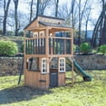 thumbnail image 6 of KidKraft Cliffbrook Wooden Outdoor Two-Story Playhouse with Slide, 6 of 19