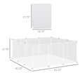 thumbnail image 3 of DIY Pet Playpen 12 Panels Small Animal Cage with Steel Frame for Bunny Chinchilla Guinea Pig White 18x14 Inch, 3 of 6