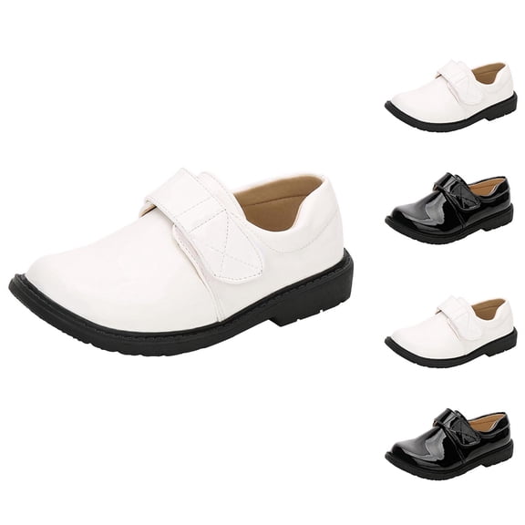 Walking Sandals Boys Girls Faux Leather Anti-Slip Adjustable Buckle Comfortable Beach Sandals Open Toe Low Heel White 17 Years