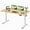 Light Wood, variant on CQAOE Electric Height Adjustable Standing Desk 55 x 24 Inch | Sit-Stand Home Office Desk with Memory Preset, Sturdy T-Shaped Frame, Spacious Workstation for Computer & Study – Light Wood