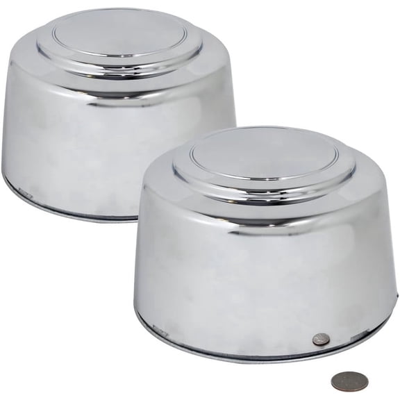 Fuel Rider Set of 2 Chrome ABS Center Caps Compatible with 1994-1999 Ford F-250, 1994-1997 Ford F-350, 1997 Ford F-250 HD Rear Pair Only