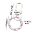 thumbnail image 2 of CEHVOM Keychains for Keys Women,Christmas Keychain Accessories,Keychains for Backpacks Y2k,Candy-Colored Donut Keychains Spring Hook and Door Knob Combo with Colorful Enamel Coating, 2 of 5