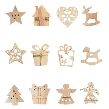 

HEMOTON 54 Pcs 1 Set Exquisite Party Decors Cartoon Christmas Gifts DIY Supplies (Brown)