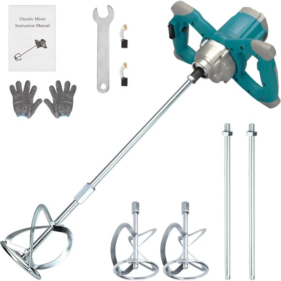 Electric Handheld Cement Mixer with 6 Speed, 2600W, Handheld Mud Mixer for Motar,Paint, Grout, Plaster