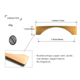 thumbnail image 7 of Goo-Ki 6 Pack Cabinet Handles 3.8"Hole Center Drawer Pulls Brushed Dark Brass Finish Cabinet Pulls, 7 of 7