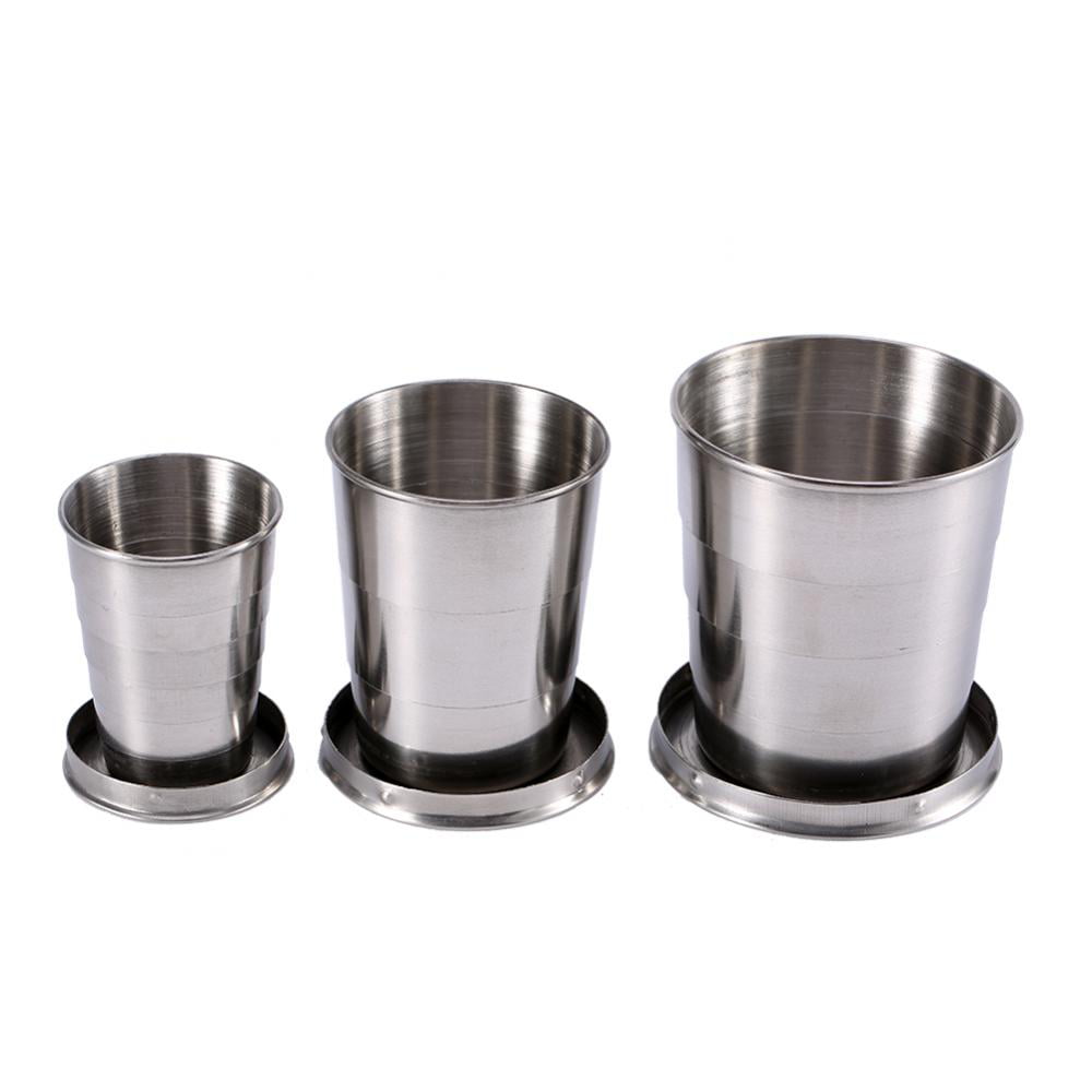 Outdoor Stainless Steel Telescopic Cup Portable Folding Cup Wine Glass HX 