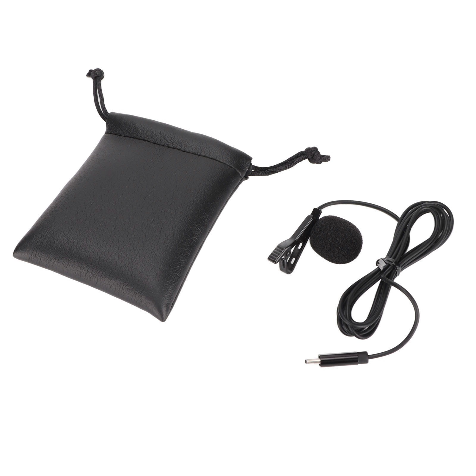 Micrófono de solapa tipo C NFTIGB con cancelación inteligente de ruido, con cable para grabación (59 pulgadas / 150 cm) 4
