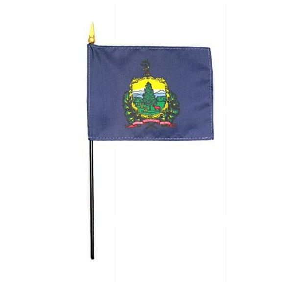 Annin Flagmakers 150045 4 x 6 in. Eb Vermont Mounted, Pack Of 12