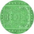 thumbnail image 1 of Ahgly Company Indoor Round Persian Emerald Green Traditional Area Rugs, 6' Round, 1 of 4