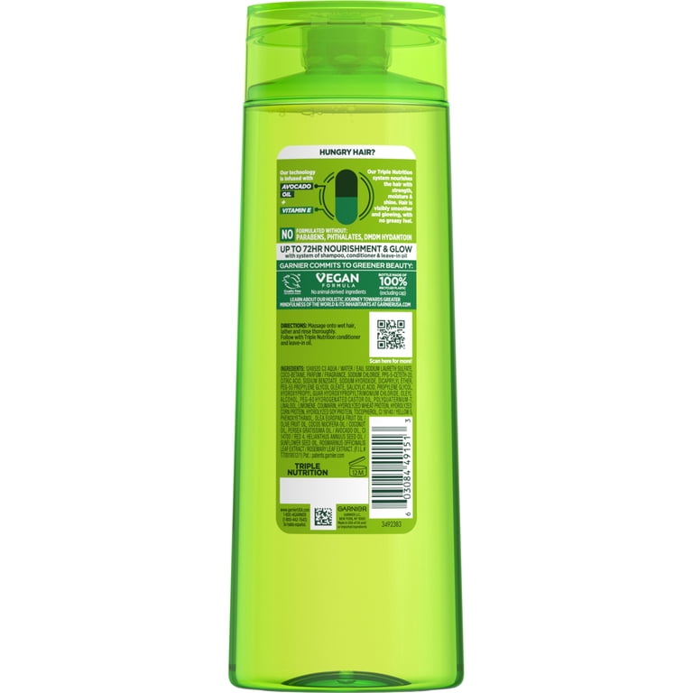 3 pack) Garnier Fructis Triple Nutrition Shampoo, Dry to Very Dry