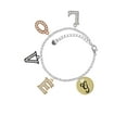 thumbnail image 2 of Delight Jewelry Goldtone Large Disc Letter - G - 3/4'' Multi-Colored Crystal Love Charm Bracelet, 2 of 5
