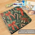 thumbnail image 4 of FORMRS 3 Ring Photo Album 4"x6" Self Adhesive Large Capacity PU Leather Cover, Christmas Holly Bows, 4 of 8