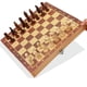 thumbnail image 4 of Juego de ajedrez magnético mejorado, juego de tablero de ajedrez de madera con piezas de ajedrez hechas a mano y ranuras de almacenamiento para niños adultos,, 4 of 5