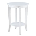 thumbnail image 1 of Convenience Concepts American Heritage Table d'Appoint Ronde pour Sofa et Canapé, Blanc, 1 of 7