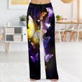 thumbnail image 2 of Pantalones largos de cintura elástica con bolsillo informal estampado de moda para mujer Fridja  alkflakhf32747, 2 of 5