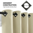 thumbnail image 7 of Deconovo Grommet Blackout Curtains Set of 2, Solid Thermal Insulated, 52"x84", Beige, 7 of 7
