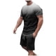 thumbnail image 1 of Mens Pantalones Casuales Cuello Redondo Impresión de Manga Corta Blusa Y Pantalones Cortos Traje, Pantalones de Traje para Hombres, 1 of 7