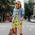 thumbnail image 4 of Fotbe Honeybee Vestido de Verano sin Mangas para Mujer – Vestido Midi Línea A, Estilo Camiseta Floral, Vestido Playero Casual y Fluido, 4 of 7