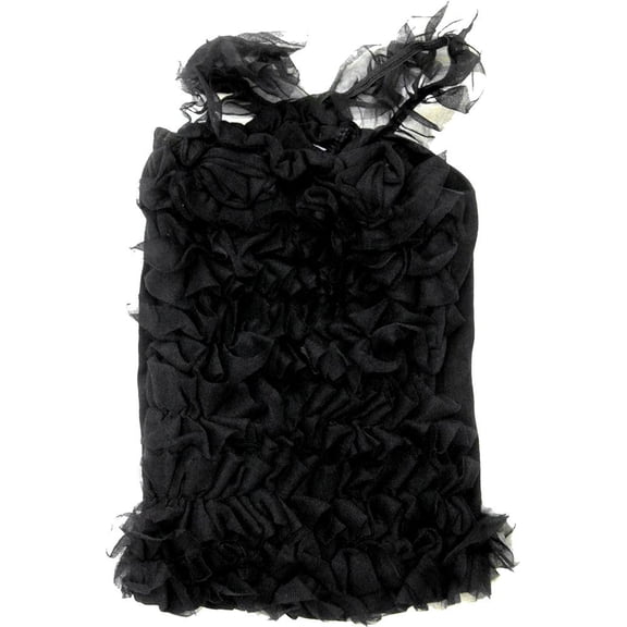 Wenchoice Girl'S Black Ruffle Top L(5T-6T)