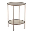 thumbnail image 2 of Anelli Side Table Bronze End Table, Modern Style, Mirror Glass round shape tabletop, Steel, Indoor Living, 2 of 9