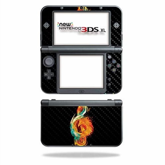MightySkins Carbon Fiber Skin for Nintendo New 3DS XL (2015) - Music Reborn | Protective, Durable Textured Carbon Fiber Finish | Easy to Apply, Remove, and Change Styles | Made in The USA