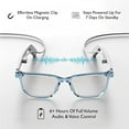 thumbnail image 4 of Euvelle Bluetooth Glasses for Women & Men - Smart Ai Glasses with Blue Light Filtering Lenses & Intelligent Touch (Blue), 4 of 8