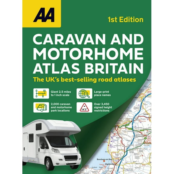 AA Caravan and Motorhome Atlas Britain, (Paperback)