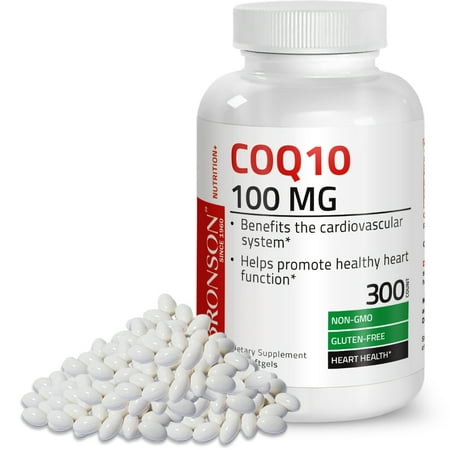 CoQ10 100mg (CoEnzyme Q-10) - Gluten Free Non GMO - Antioxidant Support - Heart Cardiovascular Health, 300 (Best Supplements For Cardiovascular Health)