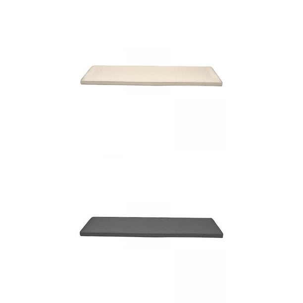 2pcs ín de Banco Al Aire Libre Impermeable Columpio de Jardín ín de Color Gris Claro Sunnimix Cojín de asiento de banco