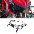 thumbnail image 4 of Front Headlight Protector, Motorcycle Headlamp Guard Black Aluminum Alloy Rustproof Anticorrosion  Replacement for ADV150 2019-2021 for Refit, 4 of 8