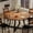 Brwon, variant on Round Dining Table Set for 4, 5-Piece Kitchen Table and Chairs for 4, 42.1'' Round Dining Room Table Set with 4 Chairs, Space Saving Dining Table with Wood Base for Kitchen, Living Room