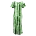 thumbnail image 2 of Sexy Dance Robes Maxi pour Femmes Robe T-shirt à Col en V Tunique Robe d'Été T-shirt Ample Vert Fluorescent m, 2 of 6