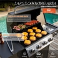 thumbnail image 3 of Ktaxon 4 Burner Propane Grill Gas Stove 58000 BTU with Side Stove,Wheels, 3 of 7