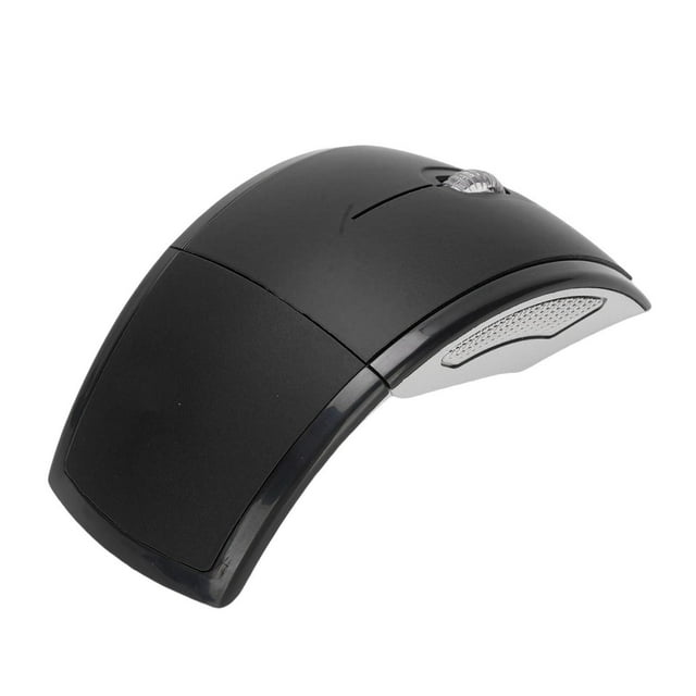 Folding Wireless Mouse, Computer Travel 2.4G Mice with Receiver, Magnetic Power Off Switch, Portable for Laptop