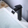 thumbnail image 2 of Grifo de baño de cascada Grifo mezclador de lavabo alto Grifo de lavabo de mano Cuerpo de cobre duradero Grifos de diseño elegante Mezclador de lavabo cromado Tapblack_ kaili Sencillez, 2 of 5