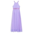 thumbnail image 2 of YONGHS Kids Girls Chiffon Wedding Bridesmaid Dress Party Prom Gown 4-14 Lavender 12, 2 of 7