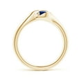 thumbnail image 2 of ANGARA Natural Calla Lily Two Stone Sapphire Ring in 14K Yellow Gold for Women (Size-4mm) | September Birthstone, Birthday, Anniversary, Jewelry Gift for Women | Natural Blue Sapphire Ring, 2 of 8