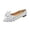 White, variant on SuTry Women's Pointed Toe Flats Slip On Polka Dot Bow Detail Lightweight Comfortable Satin Blend Casual Walking Office Shoes(42)