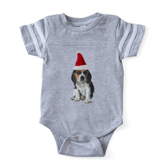CafePress - Christmas Beagle - Cute Infant Baby Football Bodysuit