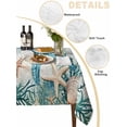 thumbnail image 2 of Teal Coastal Starfish Table Cloth, Vintage Summer Beach Nautical Coral Waterproof Tablecloth for Rectangle Tables, Reusable Washable Fabric Table Cover for Restaurant Kitchen Dining Tables 60"x120", 2 of 6